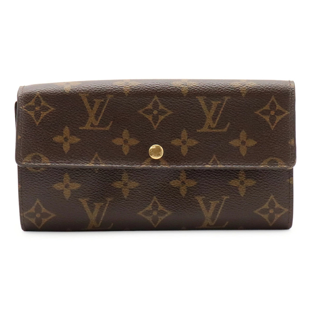 LOUIS VUITTON Monogram Pochette Portemonnaie Credit Bi fold Long Wallet